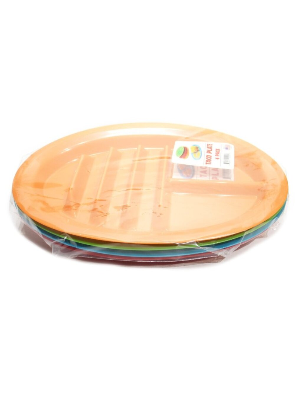 Jarratt Industries 4 Fiesta Taco Serving Trays Colors Stand Up Slots 13" x 8.75"